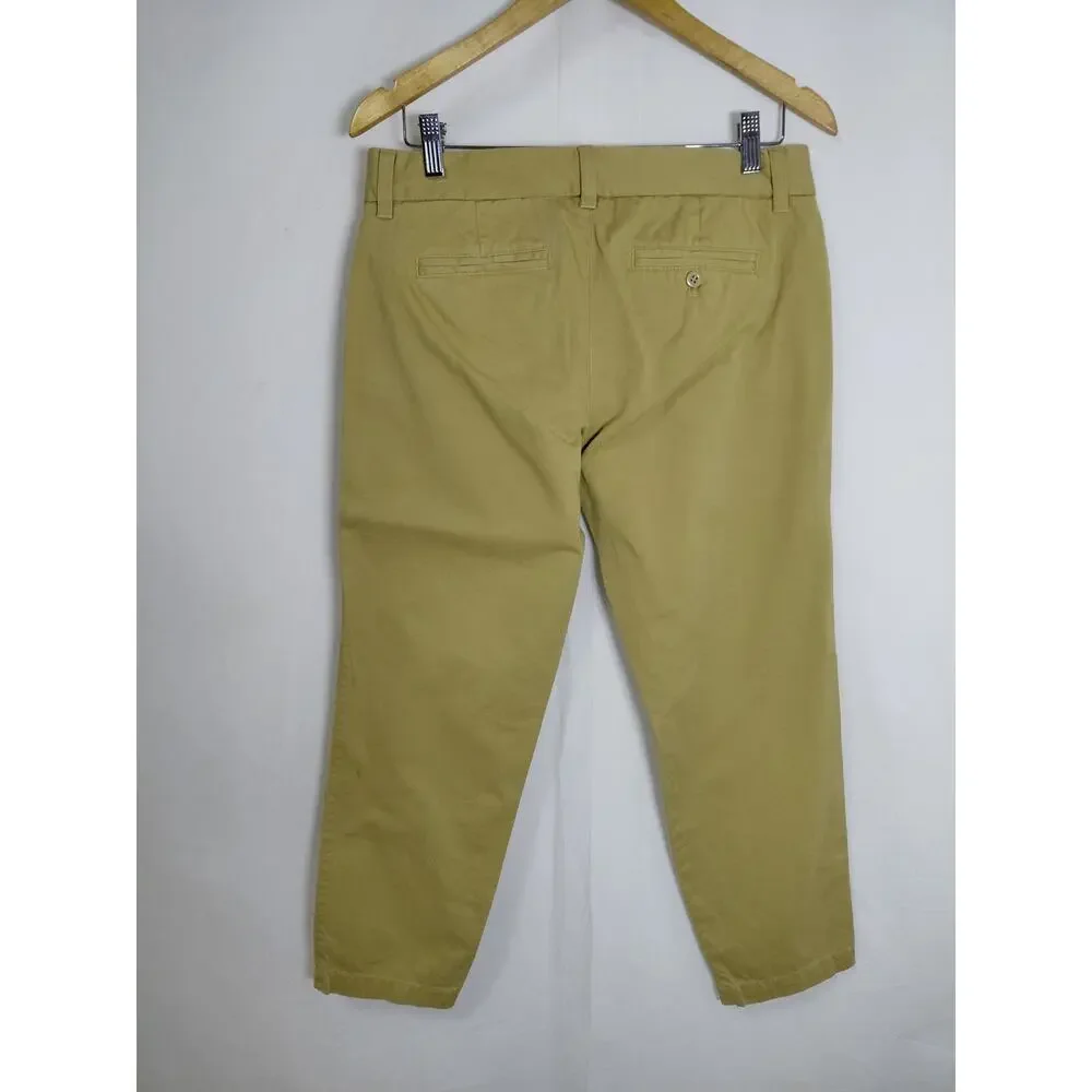 NWT J.Crew Broken-In Scout Chino Straight Leg Flat Front Pants Women Size 4
